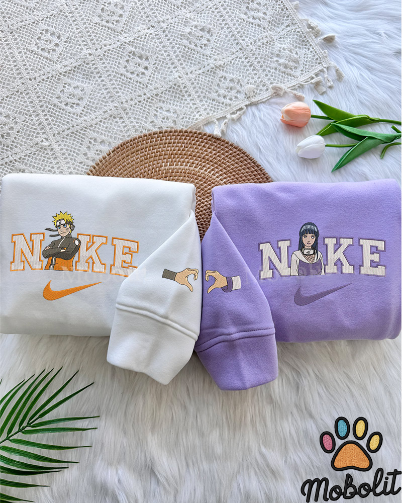 Naruto and Hinata Naruto Couple Fan Gift Embroidered Unisex Crewneck Tshirt/Hoodie/Sweatshirt, Birthday Gift, Gift for Him, Gift for Her