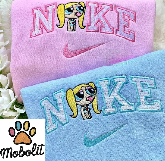 Blossom Buttercup Bubbles The Powerpuff Girls 90s Cartoon Network Matching Embroidered, Embroidery Sweatshirt Tshirt Hoodie For Fan