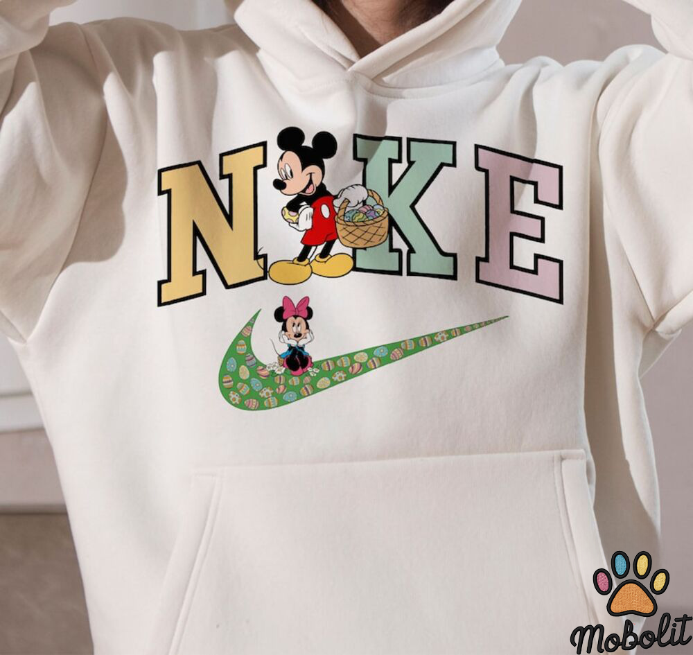 Mickey And Minnie Mouse Disney Easter Easter Bunny Gifts Birthday Xmas Gift for her, him Embroidered Shirt