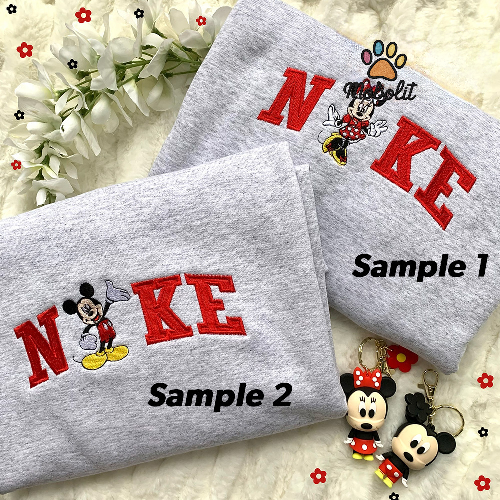 Minnie And Mickey Mouse Brand  Embroidered Shirt, Matching Couple Shirt Gifts for Her