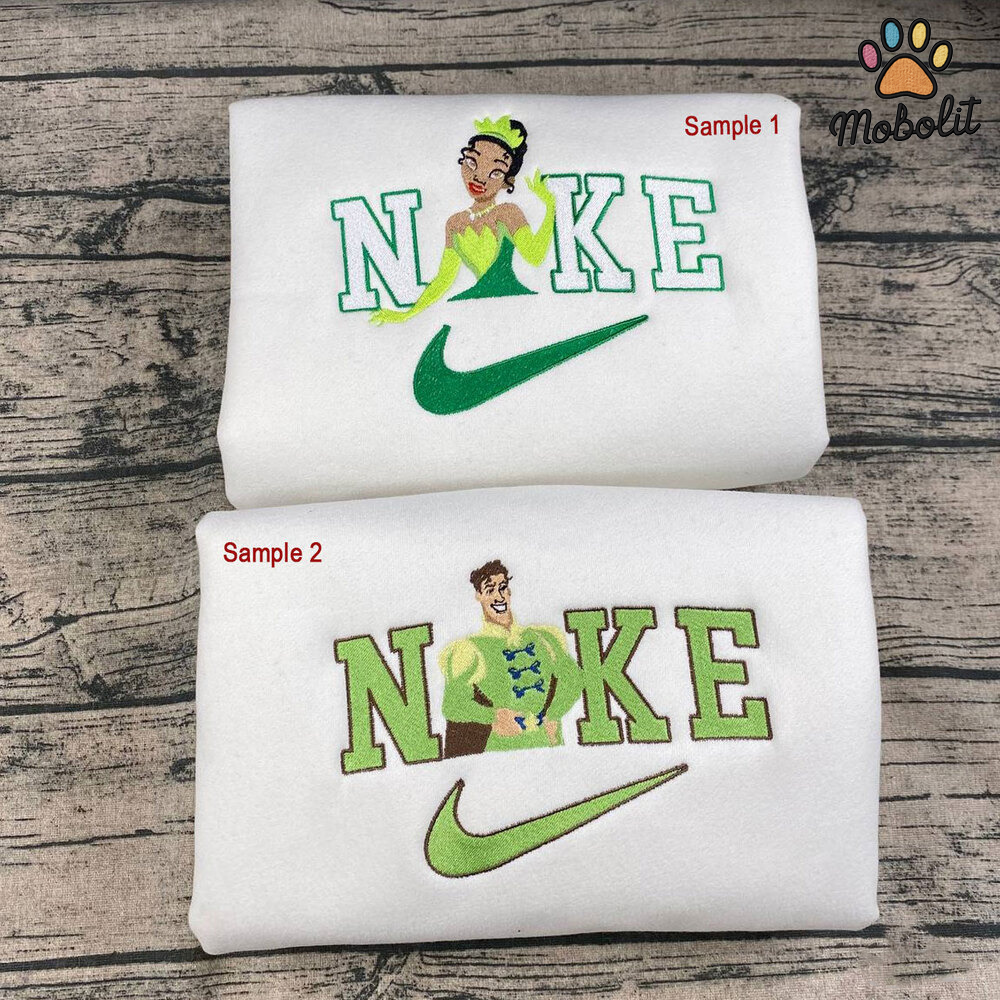 Cute Tiana Princess And Prince Naveen Disney Brand Embroidered Shirt, Disney Matching Couple Unisex Shirt