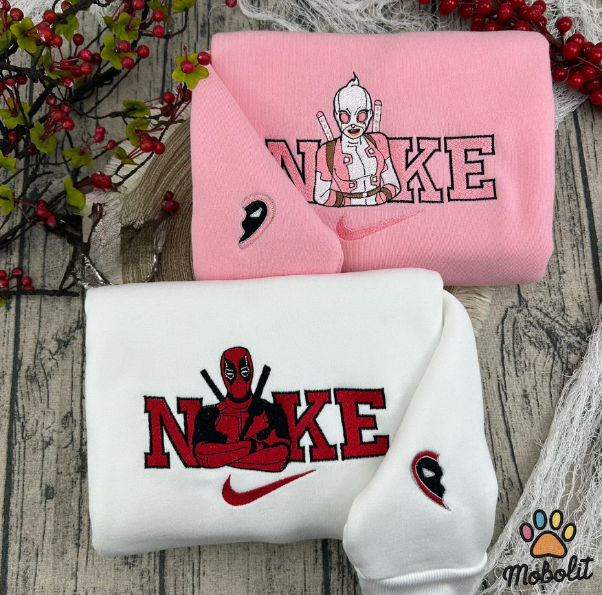 Deadpool And Gwenpool Deadpool 3Hoodie Tshirt Embroidery Embroidered Sweatshirt For Fan