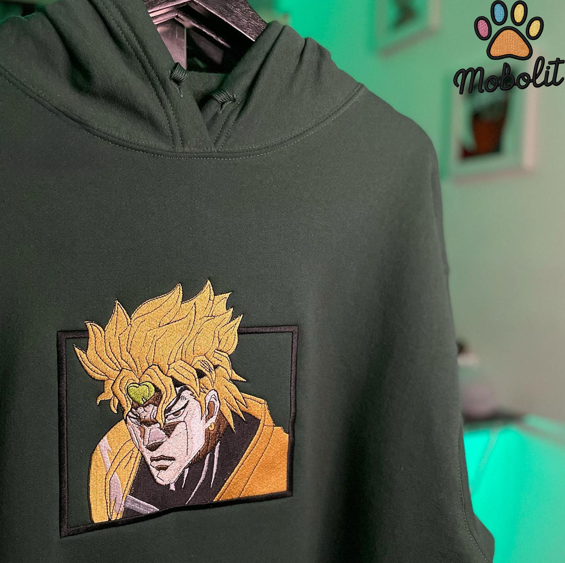 Anime Lover Dio Brando JoJos Bizarre Adventure Embroidered Embroidery Sweatshirt Tshirt Hoodie For Fan Gift For Her Gift For Him