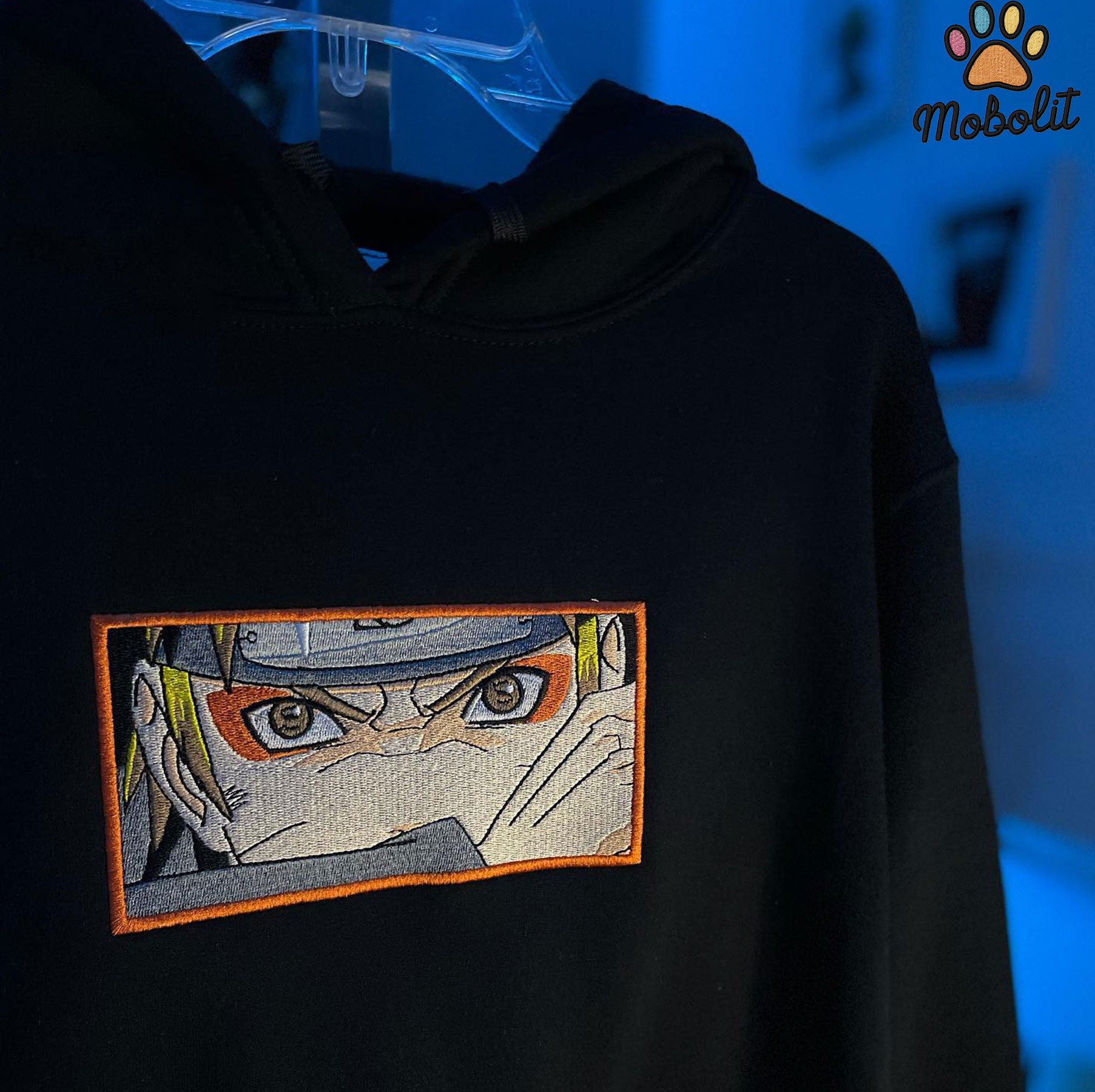 Anime Naruto Eyes Embroidered Sweatshirt Tshirt Hoodie For Fan