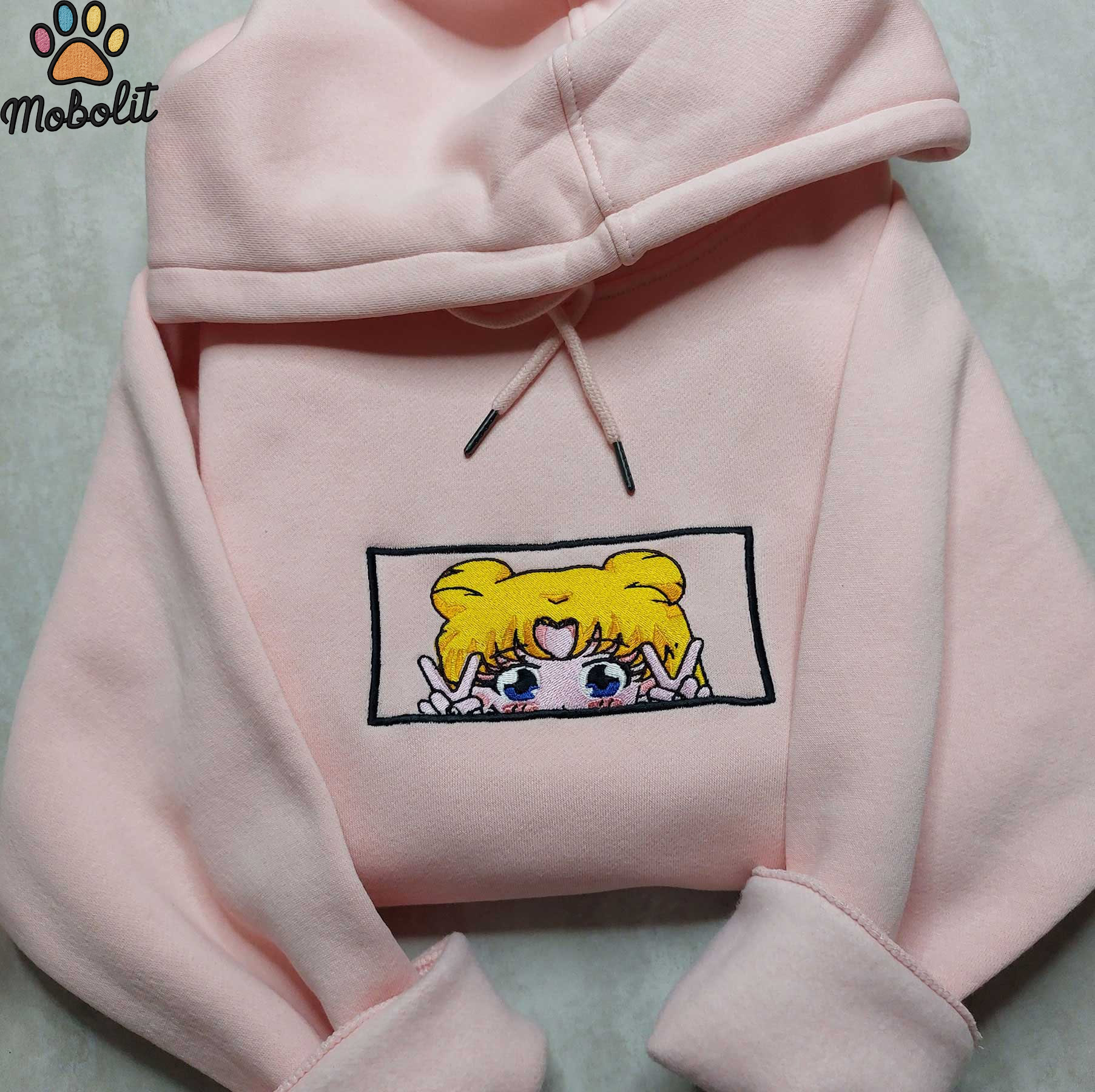 Usagi Tsukino Sailor Moon Cat Anime  Gift For Fan Embroidered Sweatshirt Tshirt Hoodie For Fan