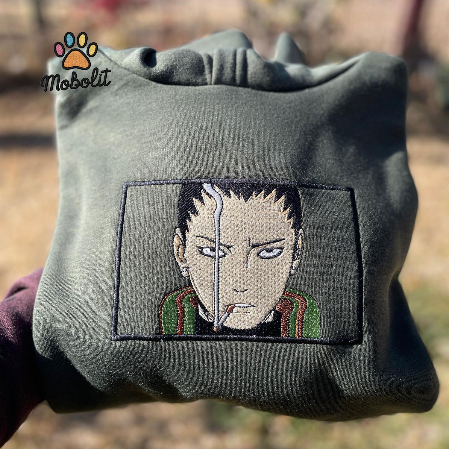 Anime Naruto Shikamaru Nara Embroidered Sweatshirt Tshirt Hoodie For Fan