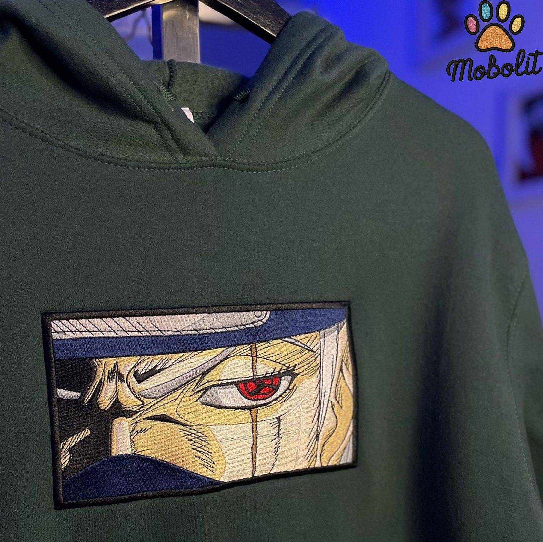 Anime Naruto Kakashi Hatake Embroidered Sweatshirt Tshirt Hoodie For Fan