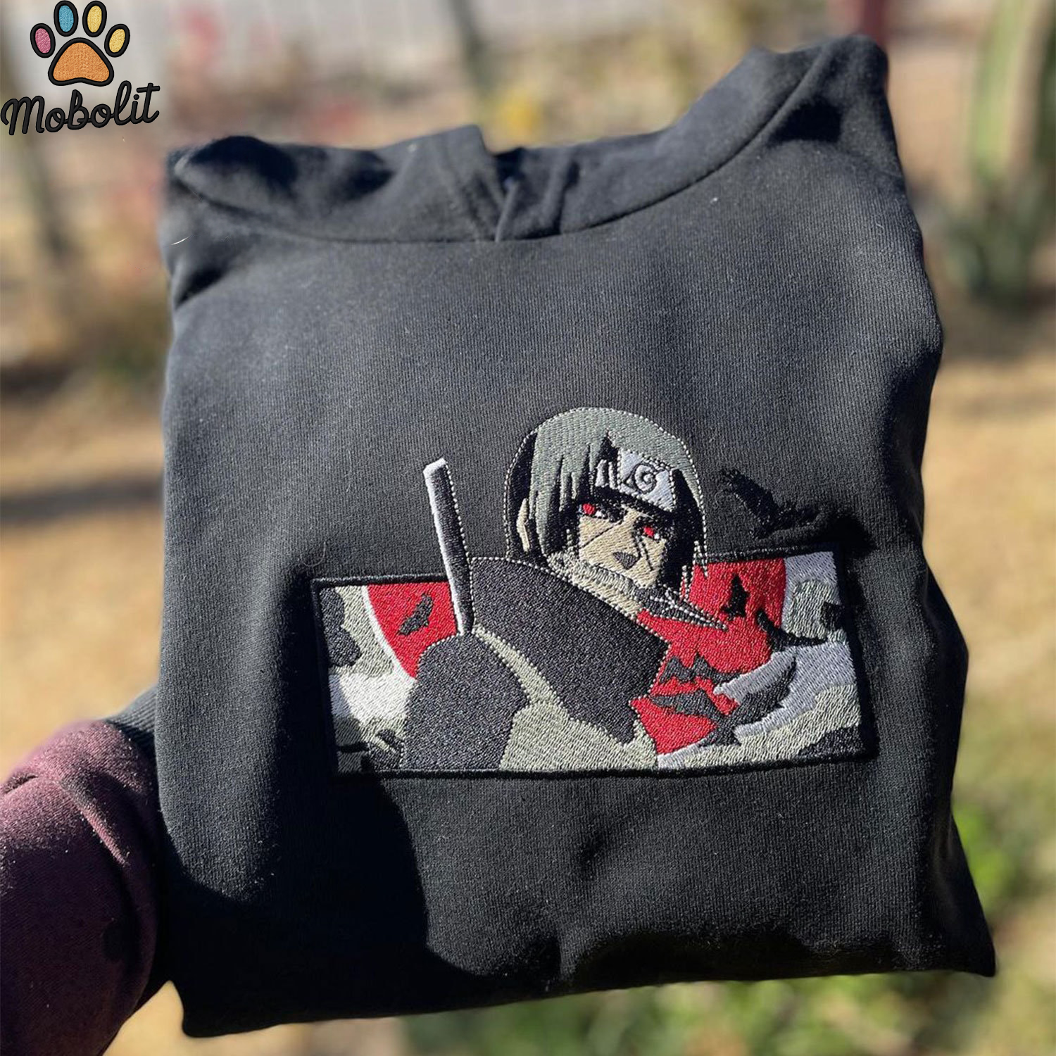 Anime Itachi Uchiha Naruto Embroidered Sweatshirt Tshirt Hoodie For Fan