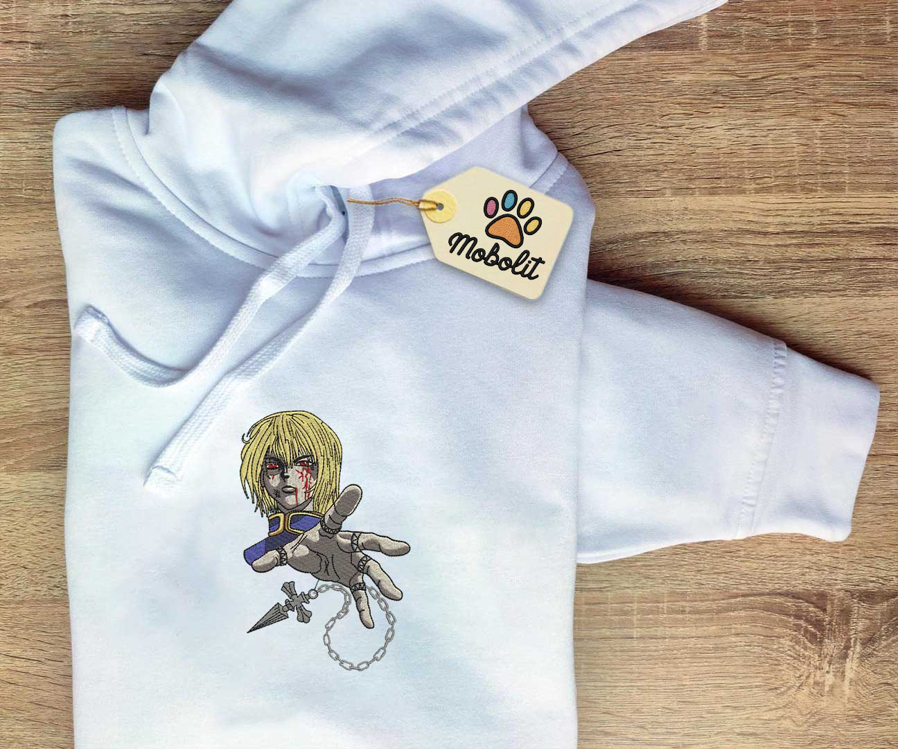 Kurapika Heroes Anime Naruto Anime Embroidered Sweatshirtt Anime Gift    , Brand Gift, Embroidered Gift