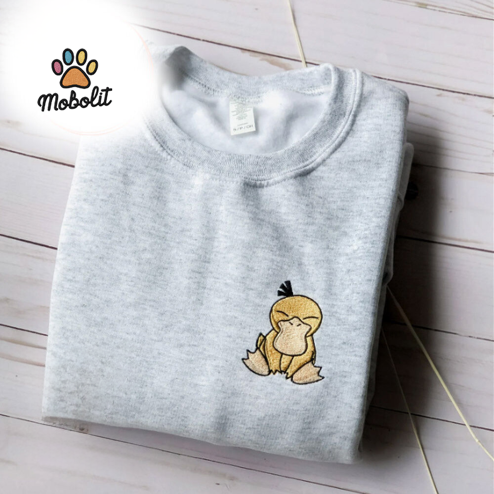 Embroidered shirt Embroidered Psyduck Pokemon Shirt, Psyduck Merch