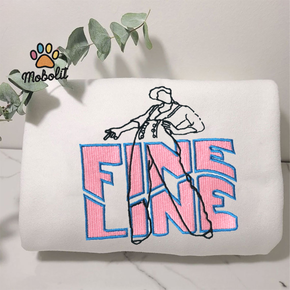 Printed shirt or Hot Pink Fine Line Album Harry Styles Embroidered Sweatshirt