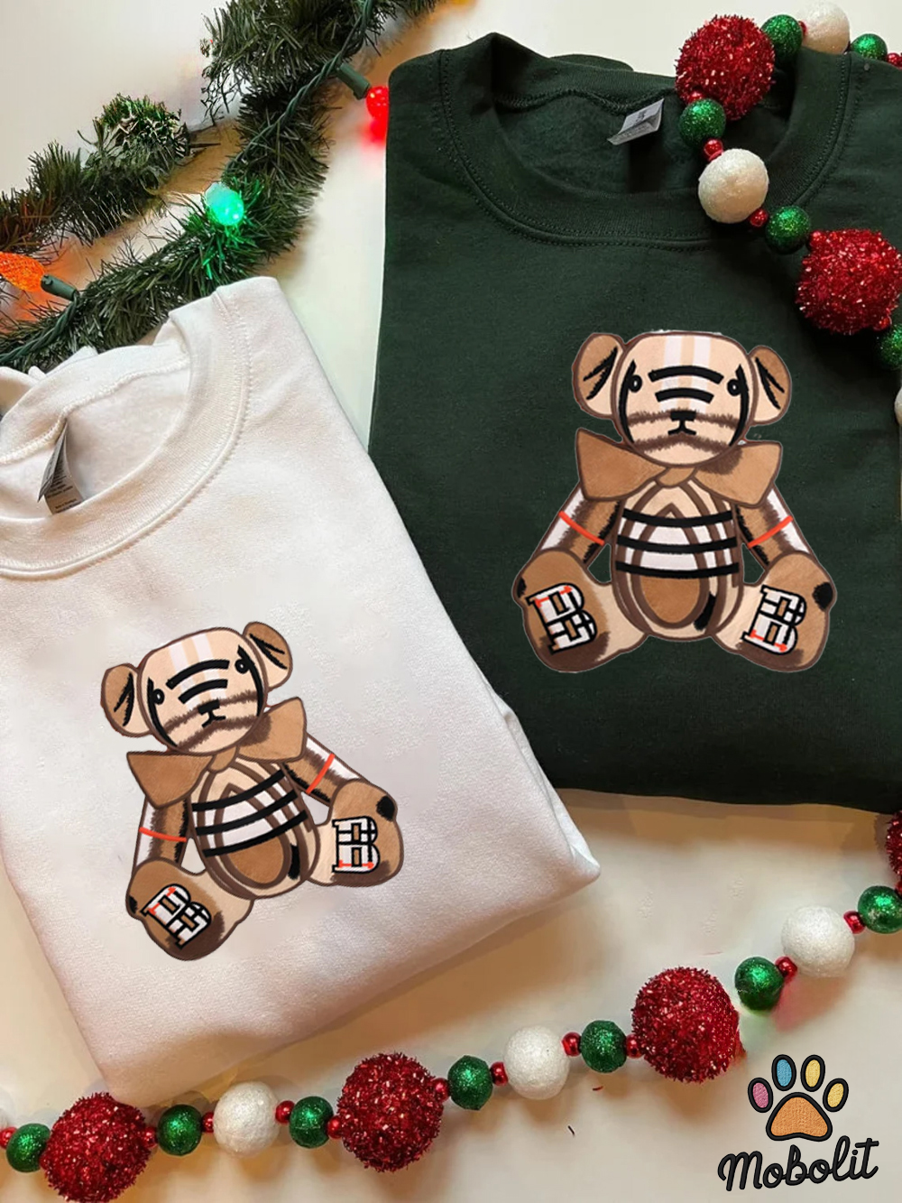 Embroidered Shirt Burberry Bear Embroidered Shirt, Burberry Inspired Shirt  Birthday gift Xmas Gift for her for him