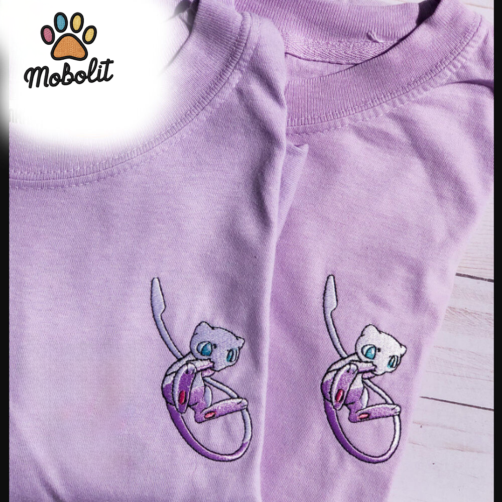 Embroidered Shirt Mewtwo Pokemon Embroidered Sweatshirt, Pokemon Christmas Gifts  Birthday gift Xmas Gift for her for him