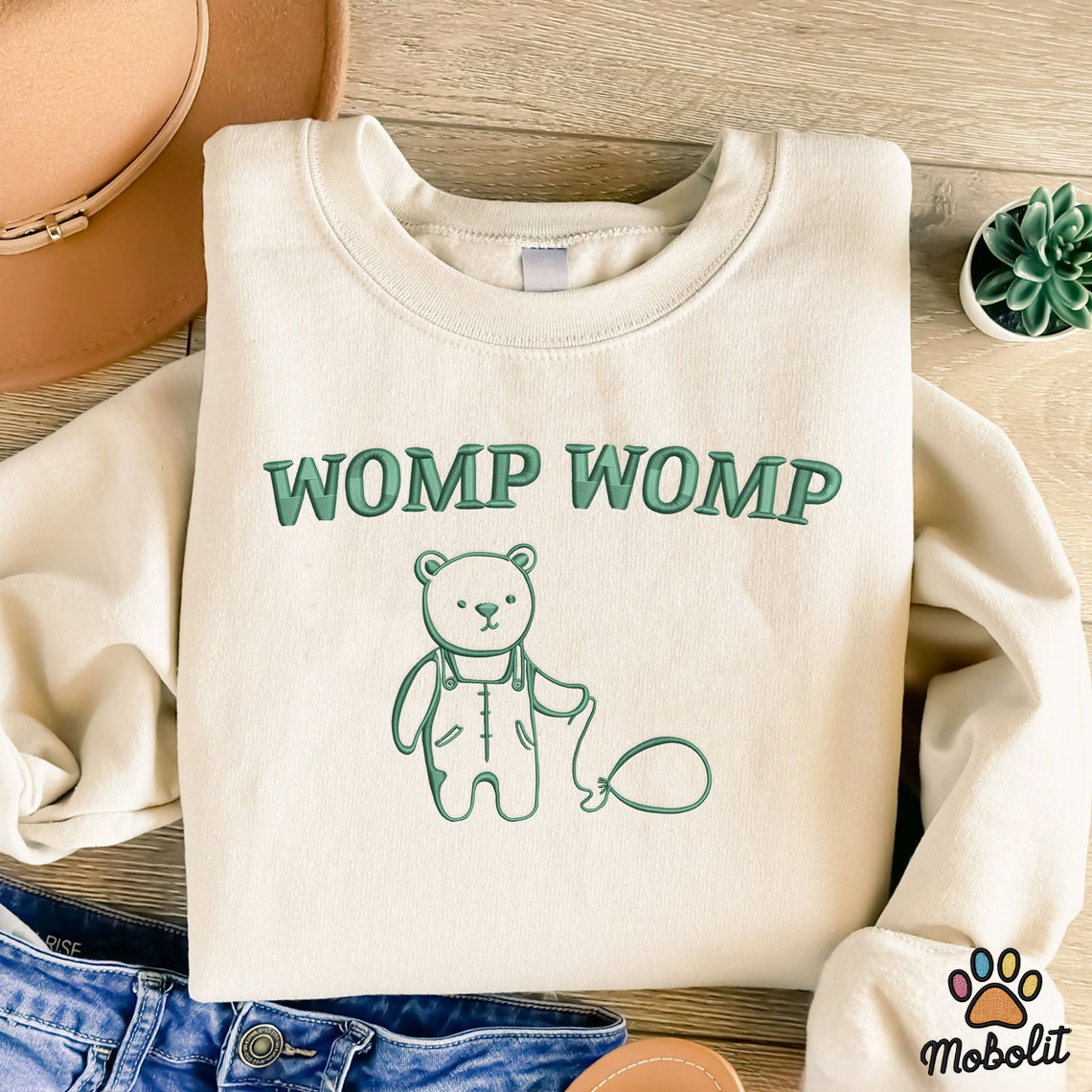 Womp Womp Embroidered Sweatshirt, Trending Sweatshirt, Sarcastic Sweatshirt, Meme Sweatshirt, Funny Sweatshirt