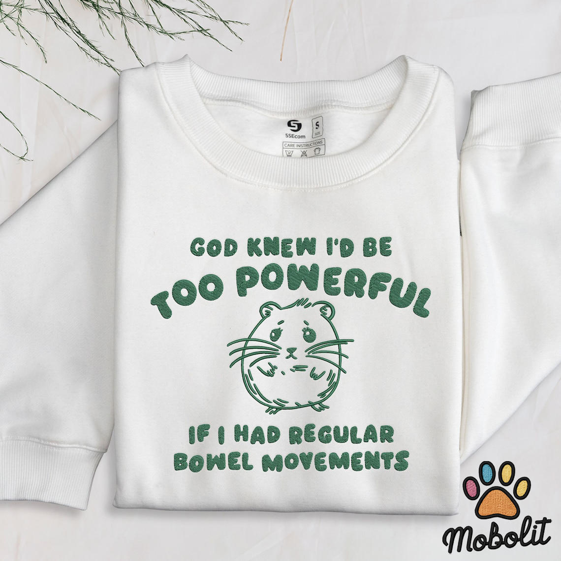 God Knew I’d Be Too Powerful Funny Shirt Sarcastic  Vintage Cartoon Shirt Embroidered Shirt