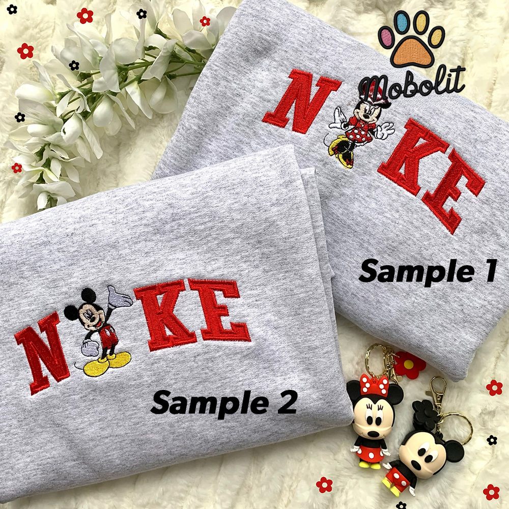 Minnie And Mickey Mouse x Brand Embroidered Shirt Birthday Gift For Women/Her/Him