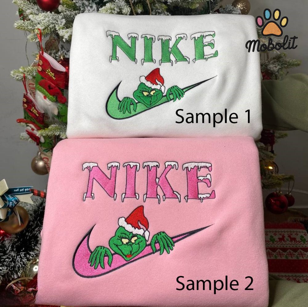 Mr And Mrs Grinch x Brand Embroidered Shirt Birthday Gift For Women/Her/Him