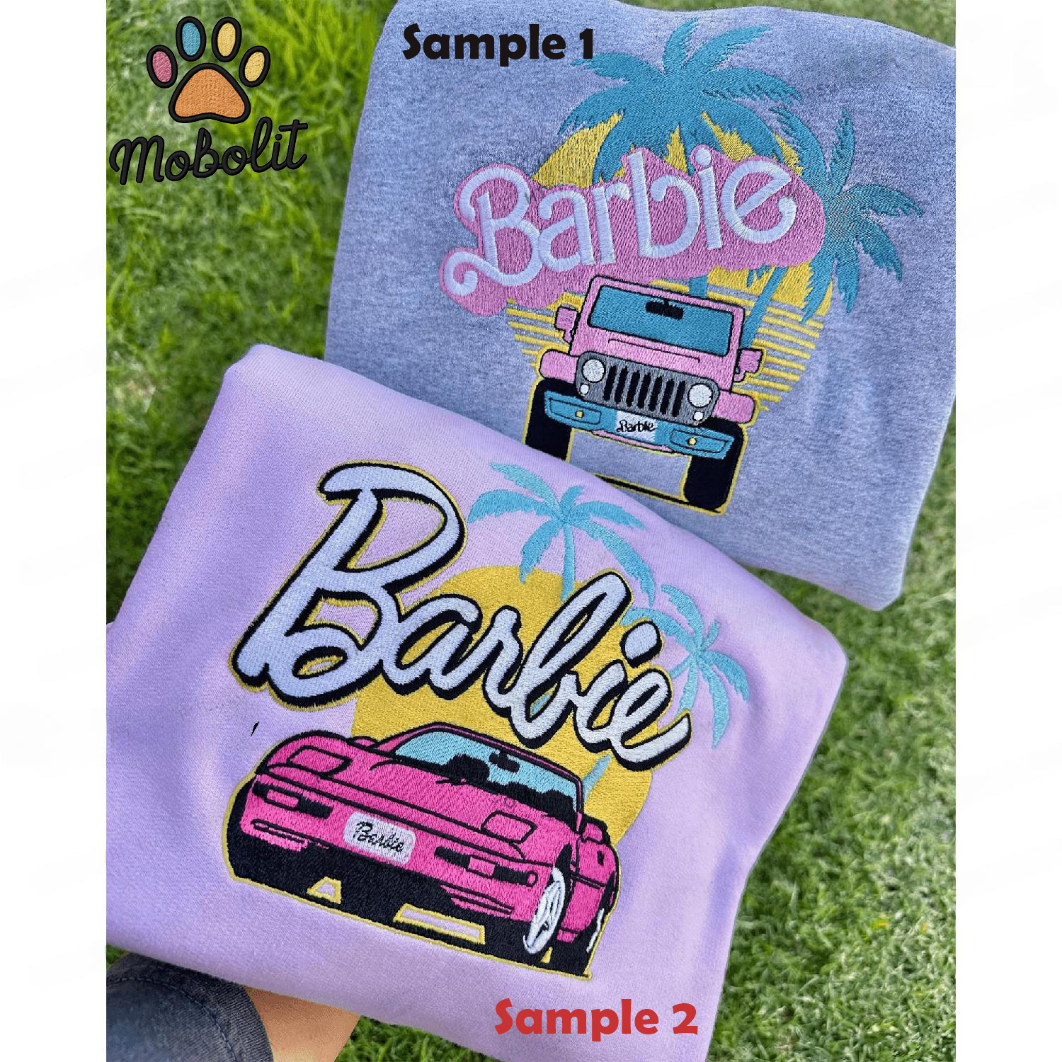 Barbie Jeep Come On Barbie Let s Go Party Crewneck, Barbie Girl  Couple Matching Embroidered, Embroidery Sweatshirt Tshirt Hoodie For Fan