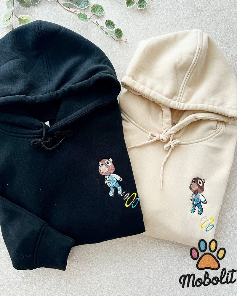 Bear Kanye (Ver 2)  Matching Embroidered, Embroidery Sweatshirt Tshirt Hoodie For Fan