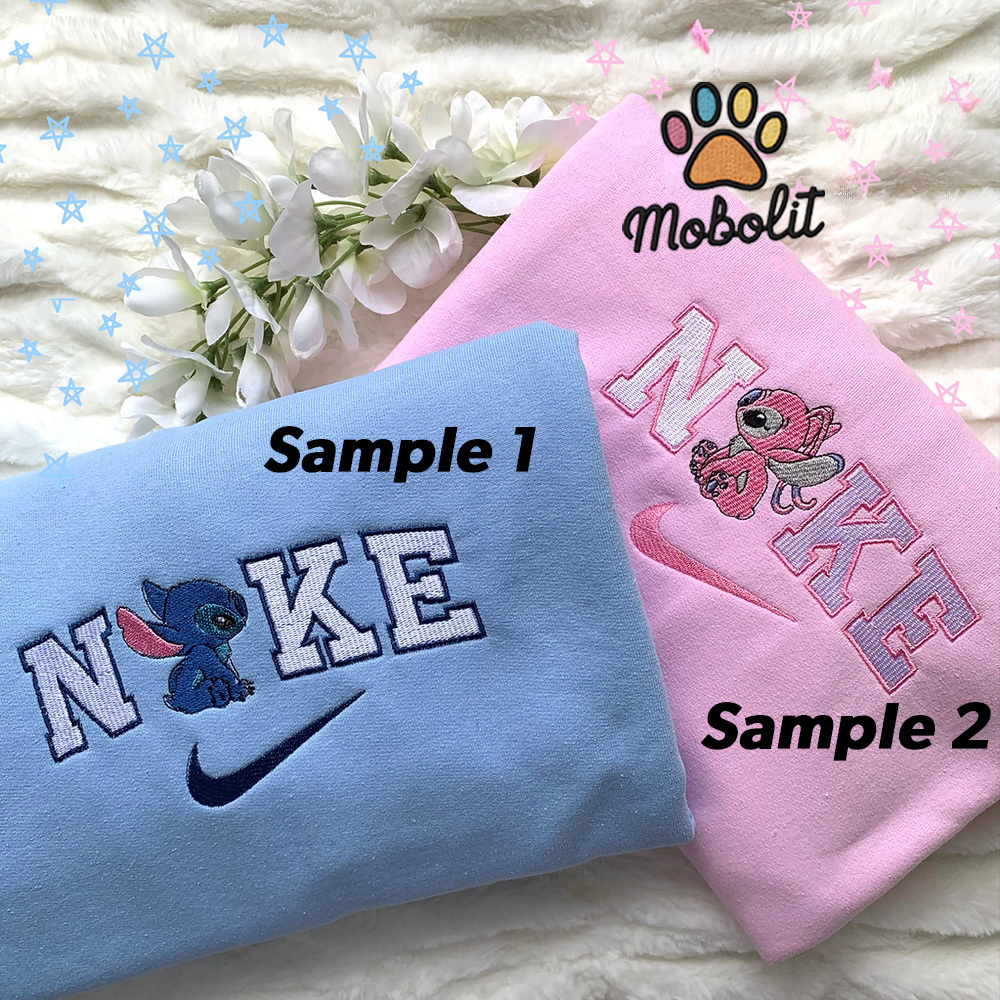 Stitch And Angel Brand  Embroidered Shirt, Matching Couple Shirt Gifts for Her