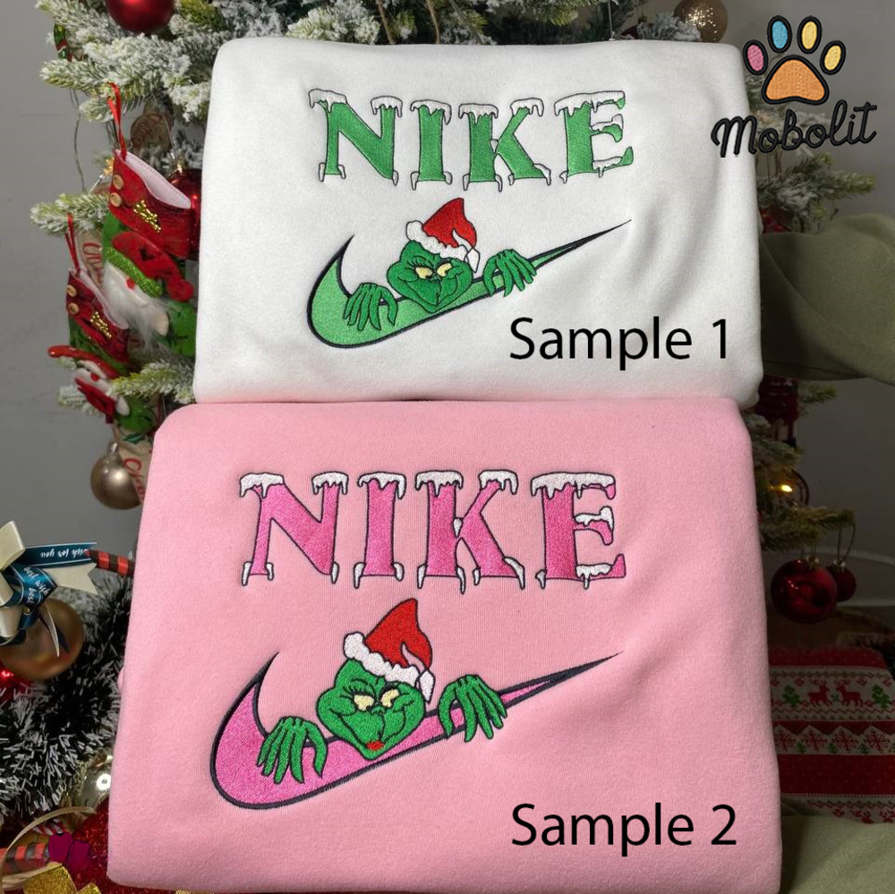 Mr And Mrs Grinch Brand Embroidered Shirt, Grinch Embroidered Sweatshirt Unisex Shirt