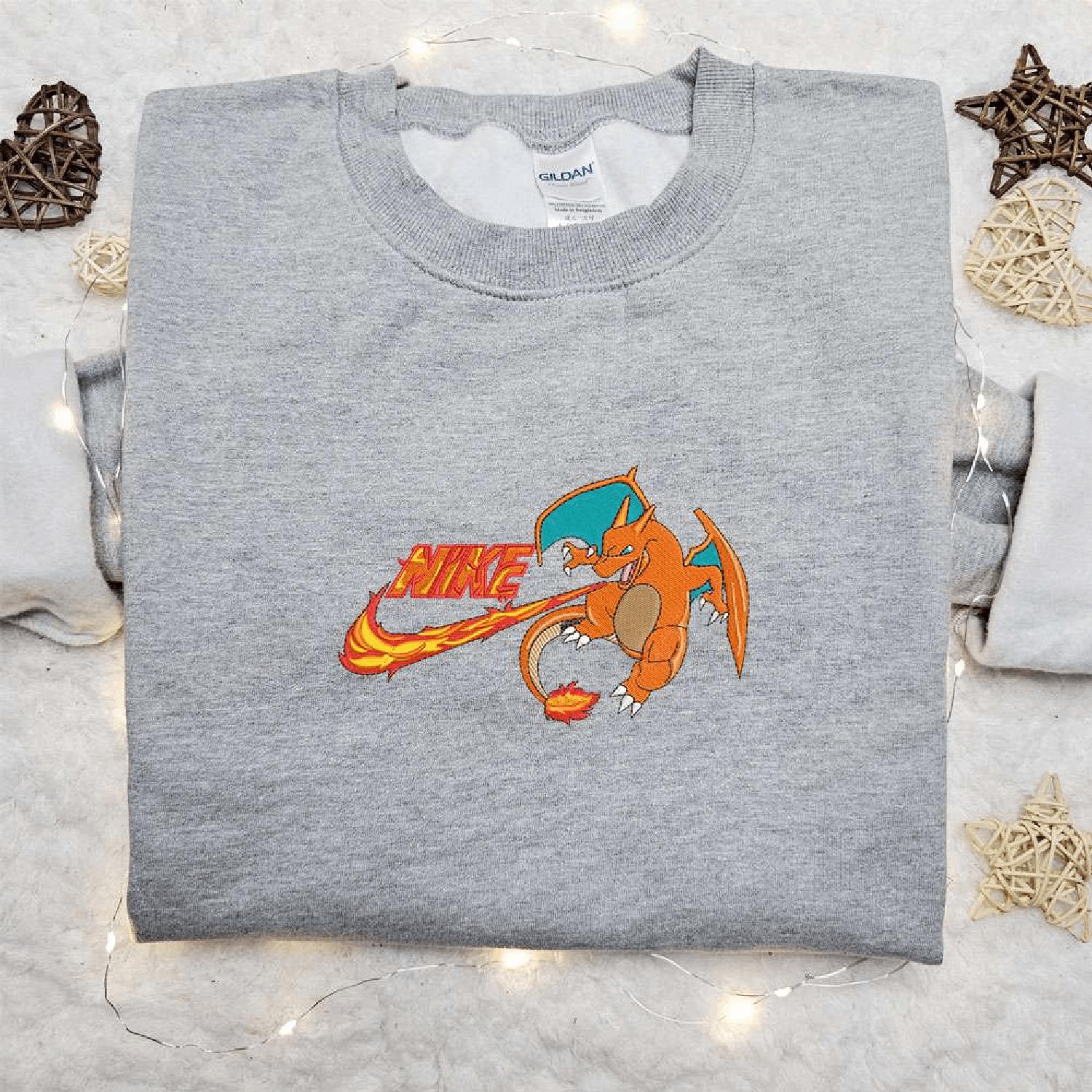 Charizard  Anime  Pokemon Gift Ideas for Family Hoodie Tshirt Embroidered Sweatshirt For Fan