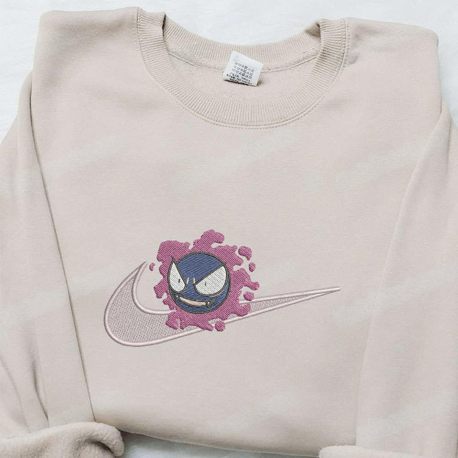 Gastly Swoosh Anime  Pokemon Cool Anime  Hoodie Tshirt Embroidered Sweatshirt For Fan