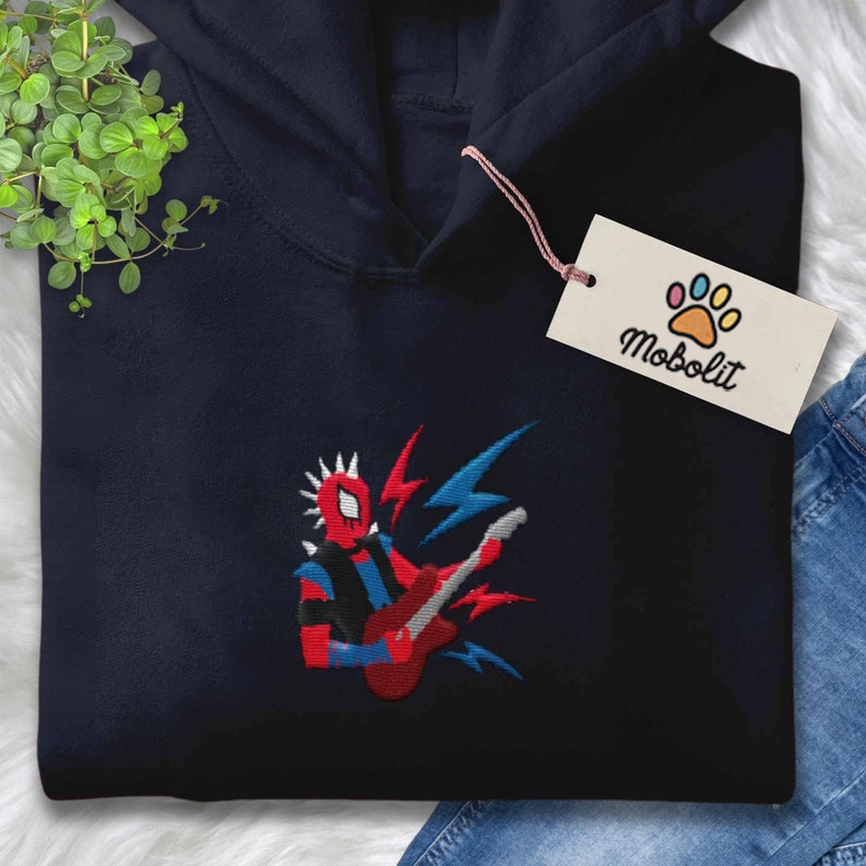 Spider Man Shirt, Movie Lovers, Spiderman Fans Spider-Punk Embroidered Shirt Valentine Birthday Xmas Gift