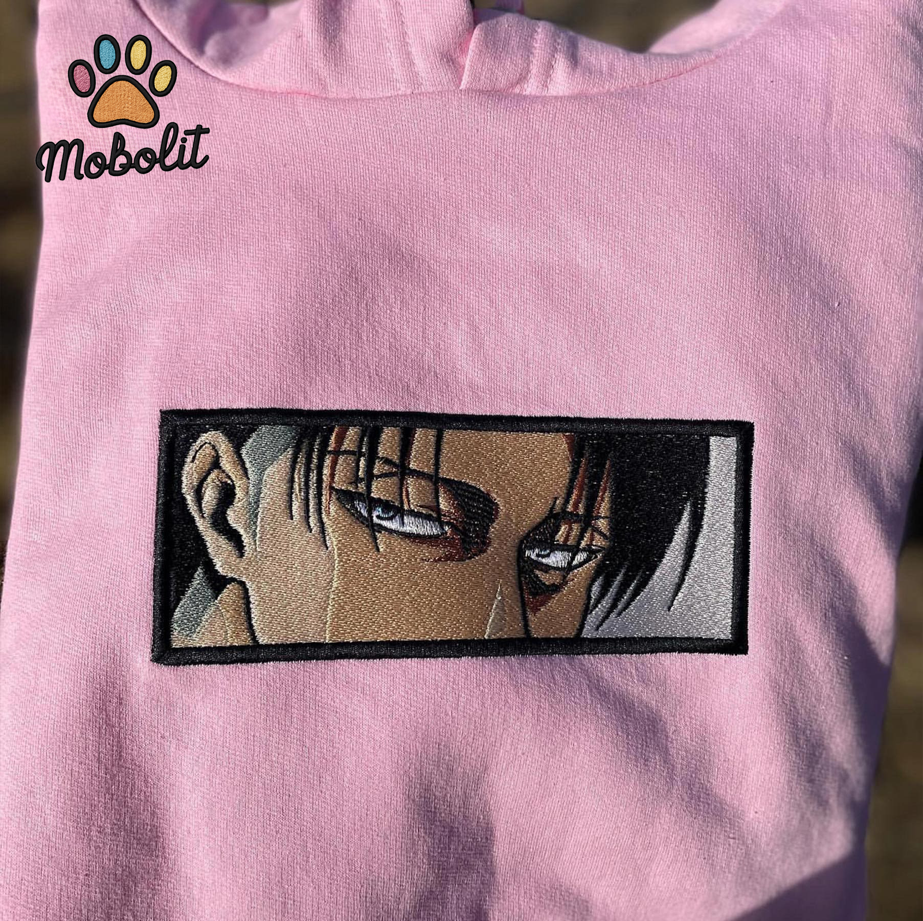 Anime Attack On Titan Levi Ackerman Eyes Embroidered Sweatshirt Tshirt Hoodie For Fan