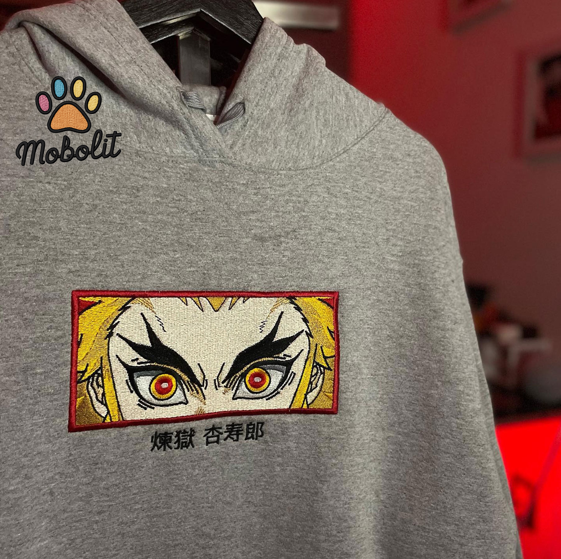 Anime Kyojuro Rengoku | Kimetsu no Yaiba Heroes Embroidered Sweatshirt Tshirt Hoodie For Fan