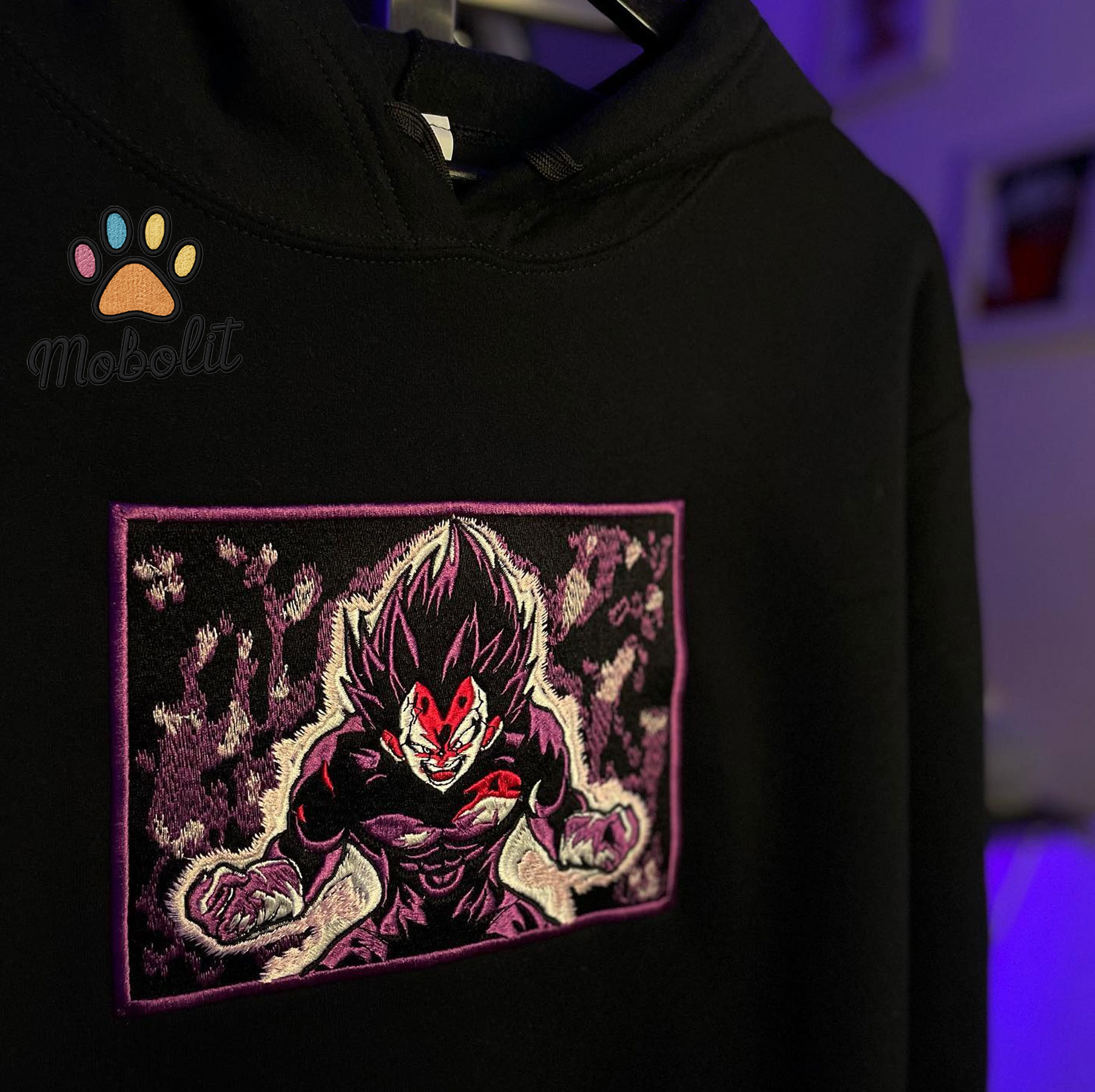 Anime Vegeta Dragon Ball Z Embroidered Sweatshirt Tshirt Hoodie For Fan