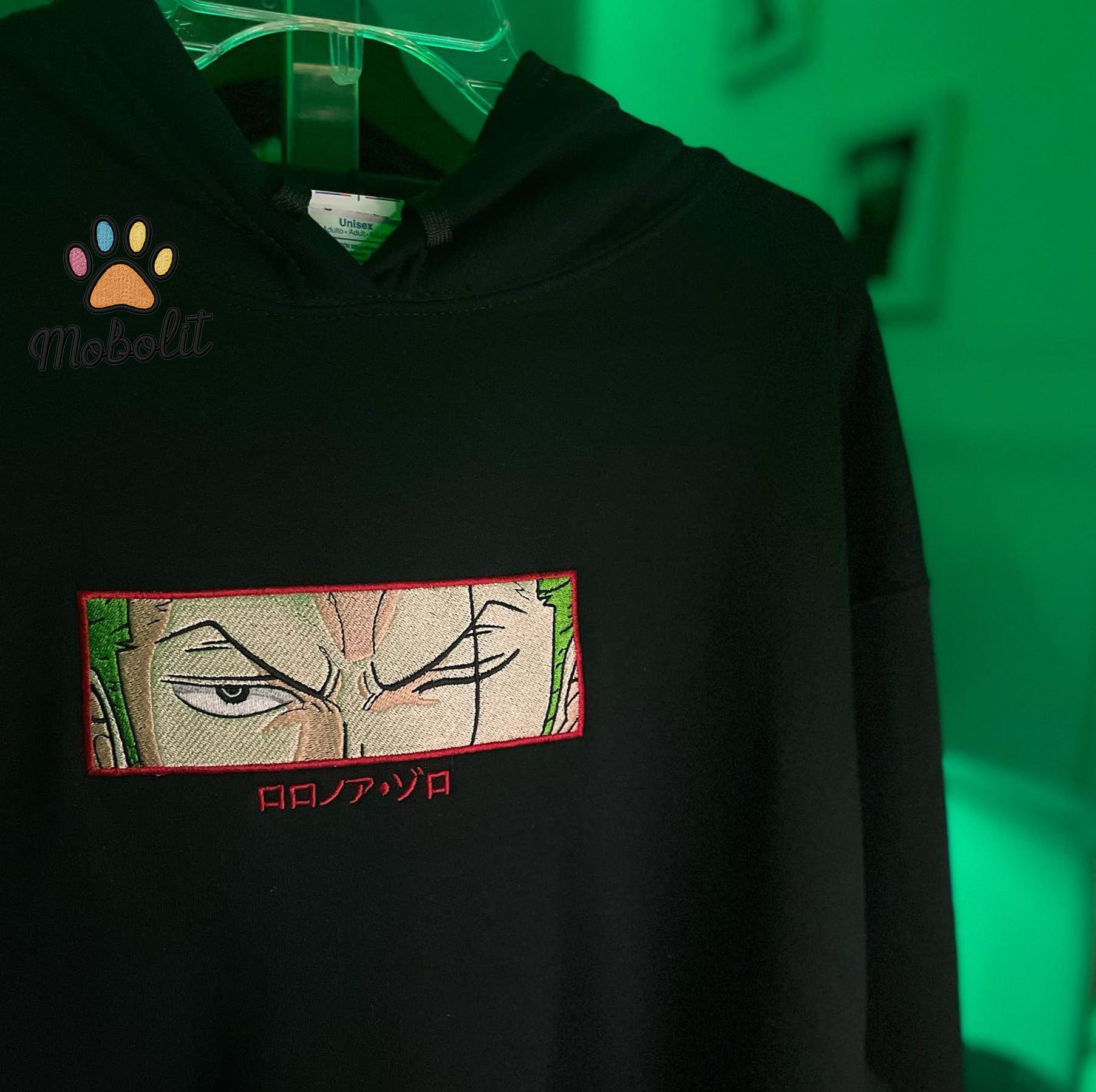 Anime  Zoro Roronoa Zoro Pirate Hunter One Piece  Embroidered Sweatshirt Tshirt Hoodie For Fan