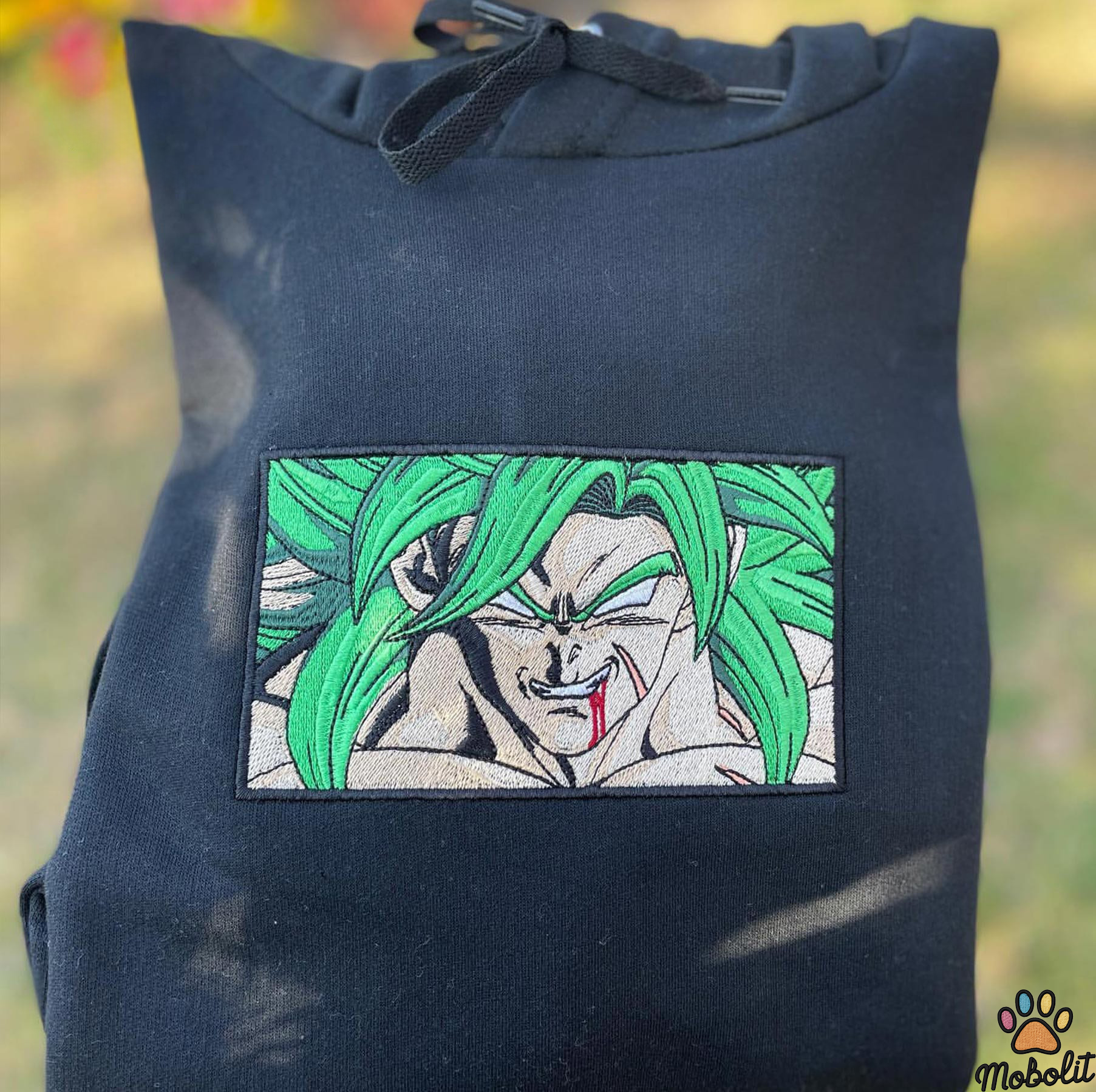 Anime Lover Broly Dragon Ball Strong Embroidered, Embroidery Sweatshirt Tshirt Hoodie For Fan Gift For Her, Gift For Him