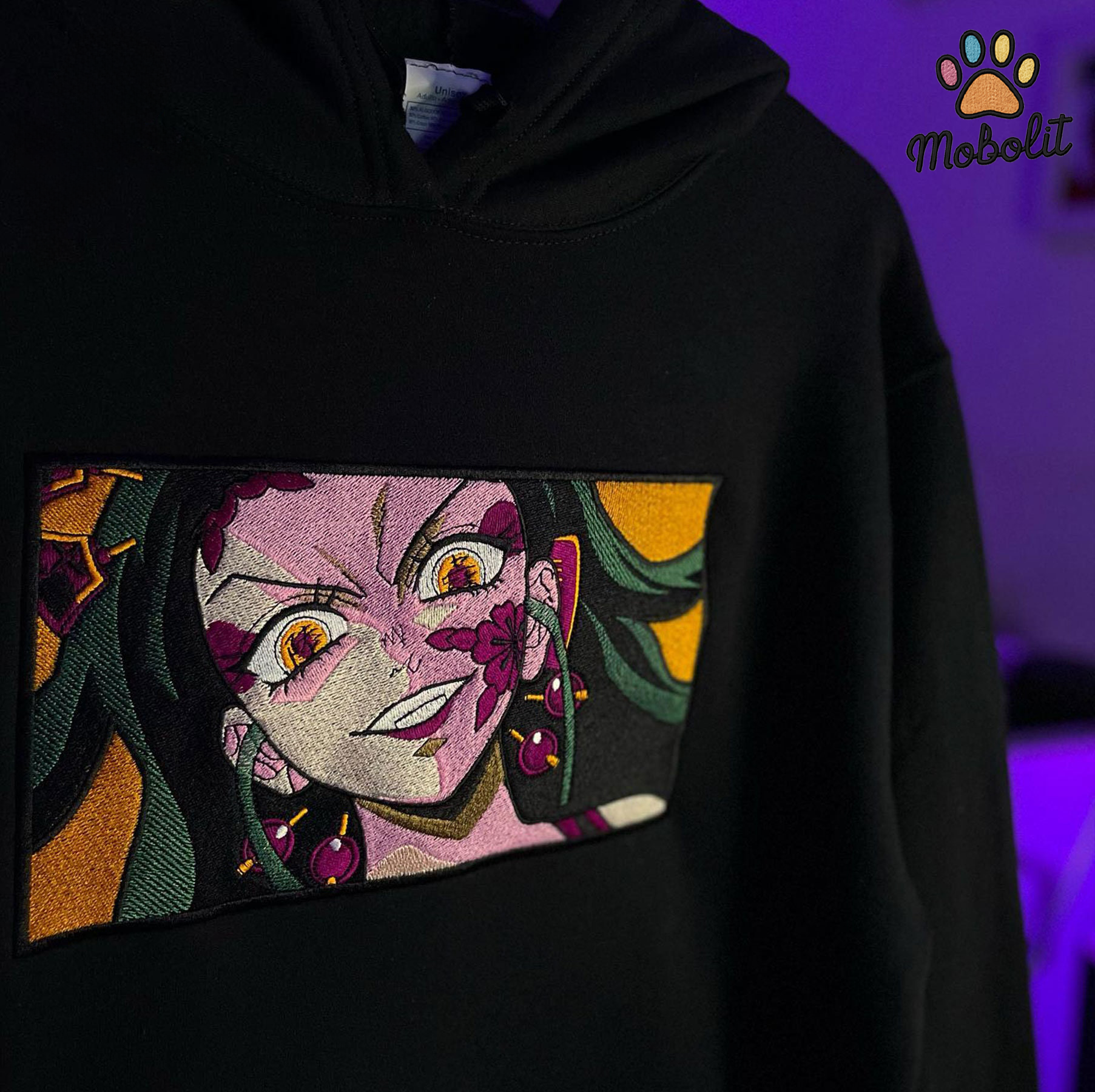 Anime Kamado Nezuko Demon Slayer Kimetsu no Yaiba Lover Embroidered, Embroidery Sweatshirt Tshirt Hoodie For Fan Gift For Her, Gift For Him