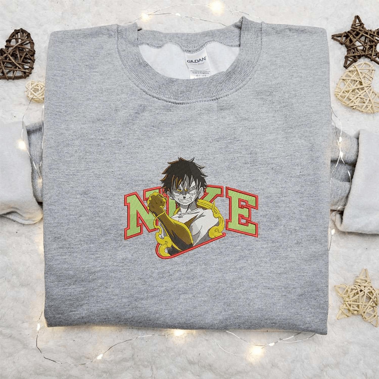 Monkey D. Luffy Gear 2 Anime One Piece  Hoodie Tshirt Embroidered Sweatshirt For Fan