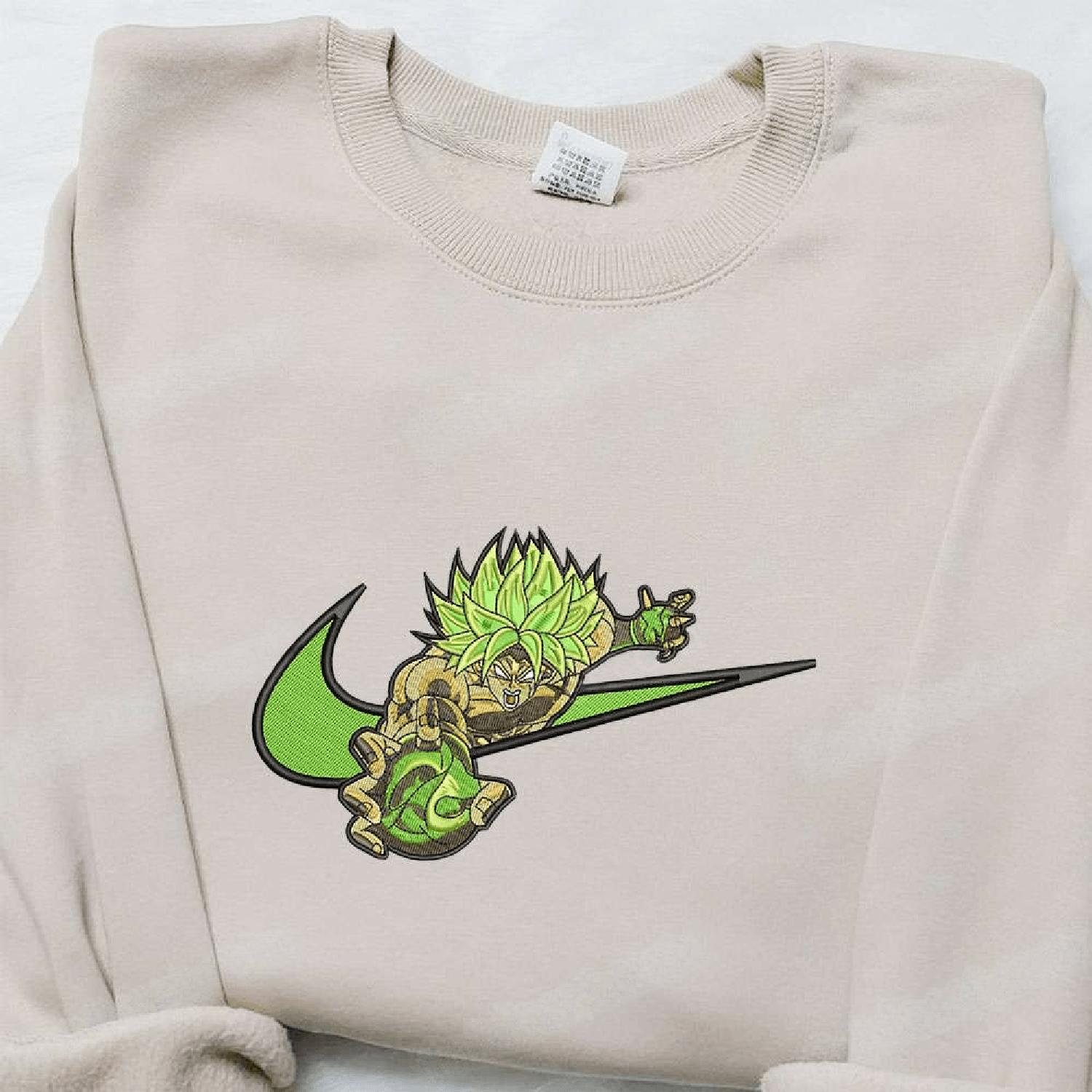 Broly  Swoosh Anime Dragon Ball Hoodie Tshirt Embroidered Sweatshirt For Fan