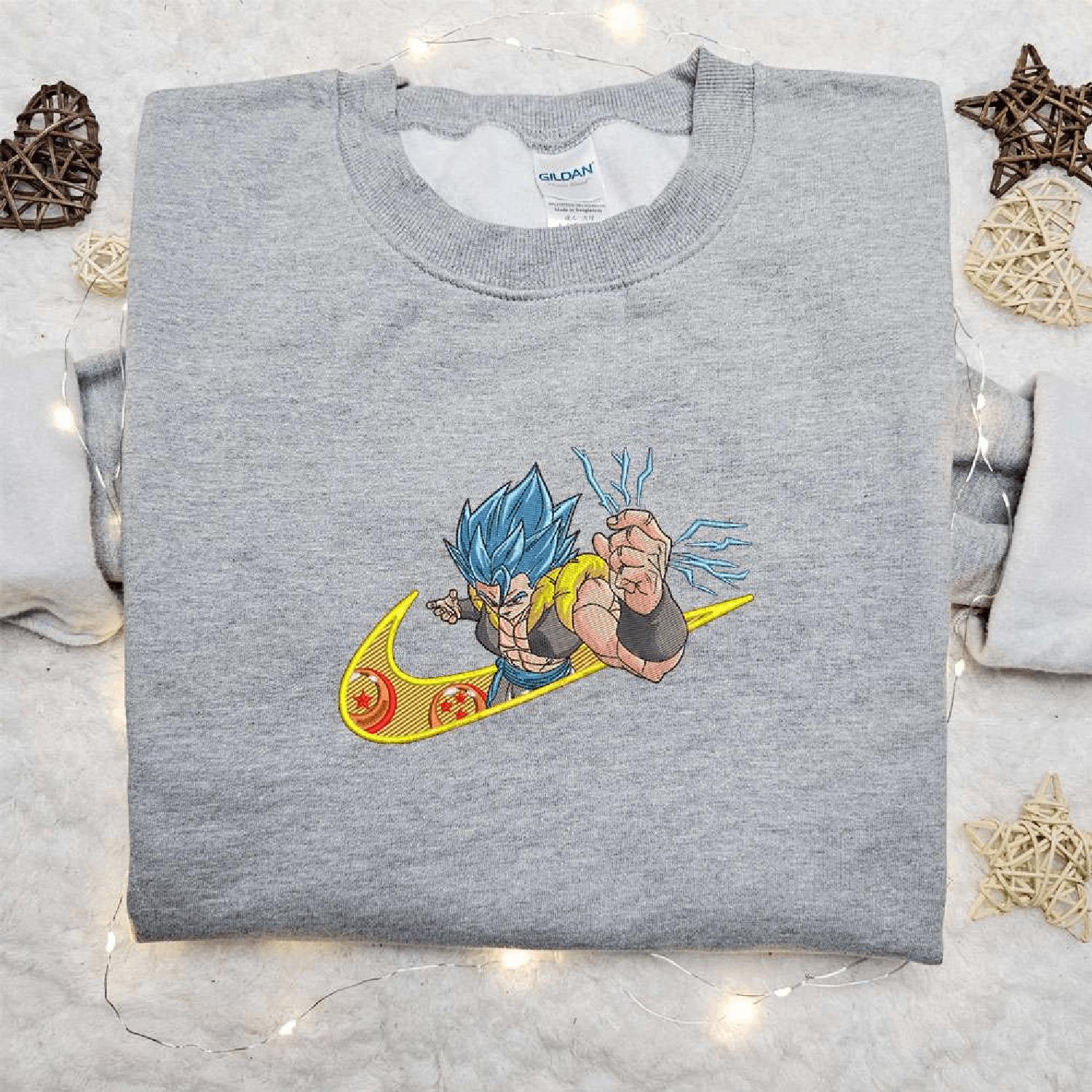 Gogeta Swoosh Anime Dragon Ball Hoodie Tshirt Embroidered Sweatshirt For Fan