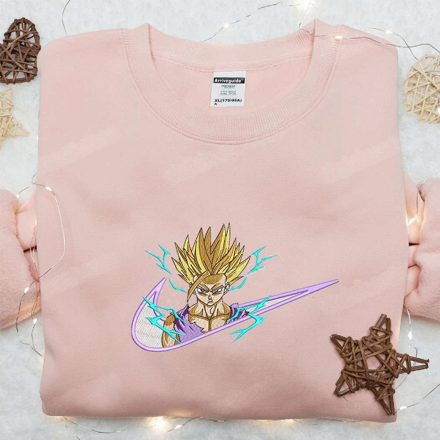 Gohan Super Saiyan  Swoosh Anime Dragon Ball Hoodie Tshirt Embroidered Sweatshirt For Fan