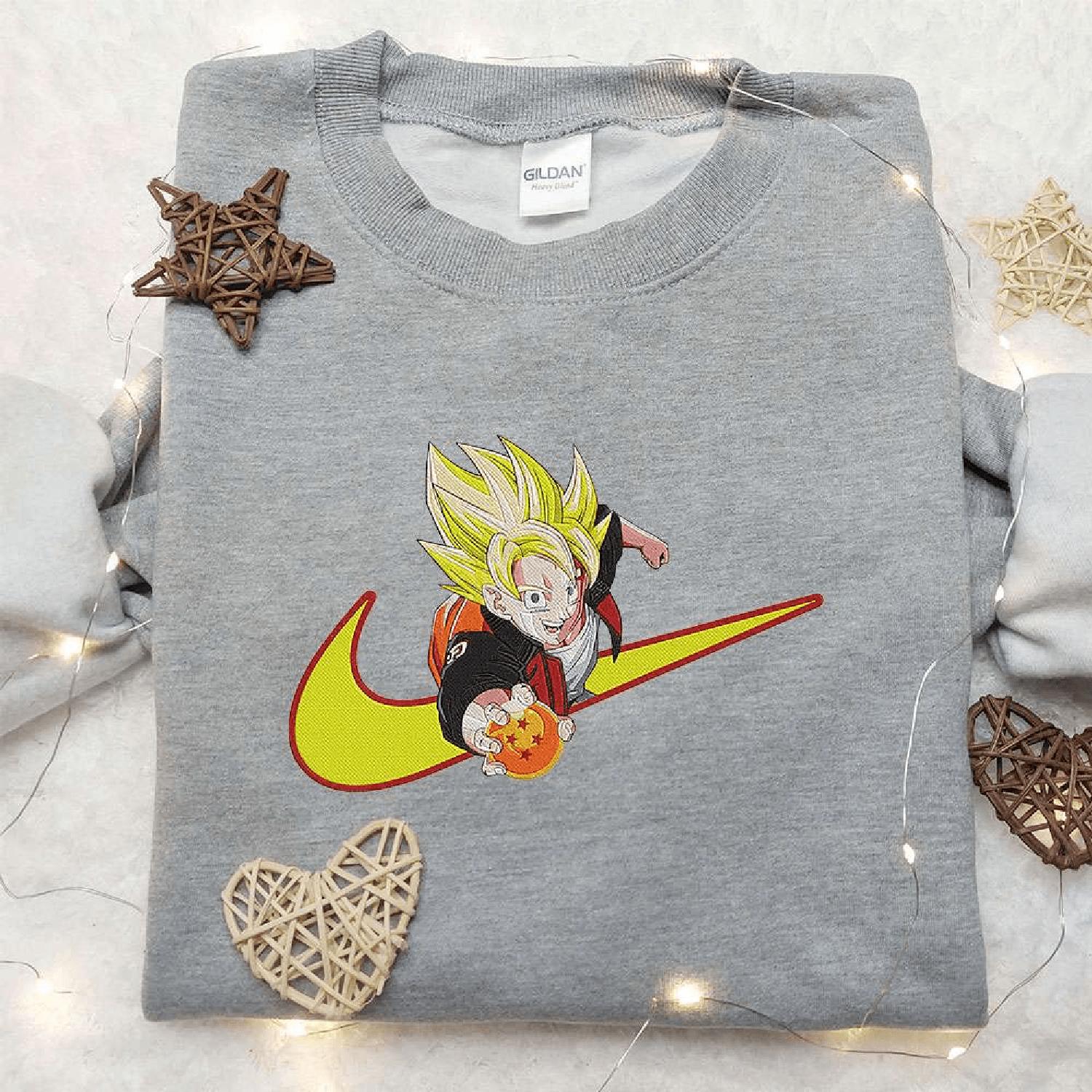 Goku 4 Star Ball  Swoosh Anime  Dragon Ball Hoodie Tshirt Embroidered Sweatshirt For Fan