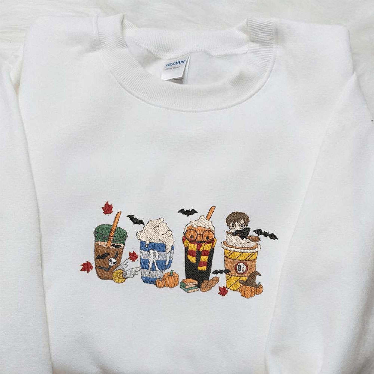 Harry Potter Latte Coffee Harry Potter Movie Gift Ideas Hoodie Tshirt Embroidered Sweatshirt For Fan