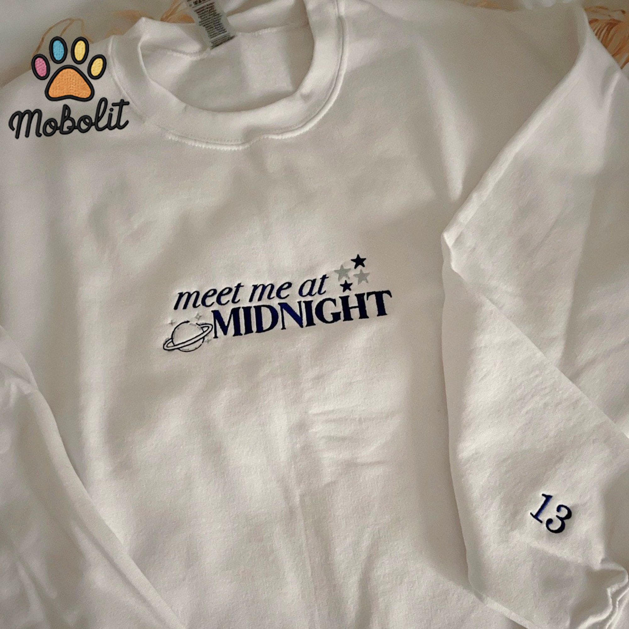 Vintage Meet Me At Midnight TS Swiftie Swiftie s Embroidered  Embroidery Sweatshirt Tshirt Hoodie For Fan