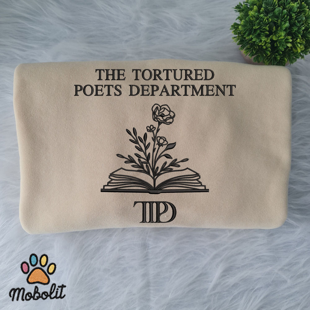 TS Swiftie The Tortured Poets Department Printed and Embroidered T-shirt Crewneck Sweatshirt  TTPD Merch Swifties Gifts