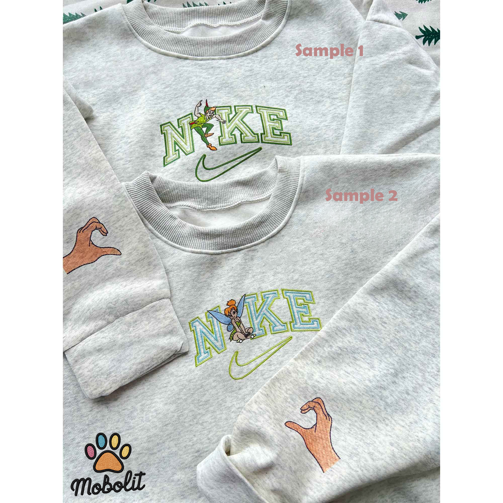 Tinker Bell And Peter Pan Couple Faux-x NK1 Embroidered Sweatshirt/Tshirt/Hoodie