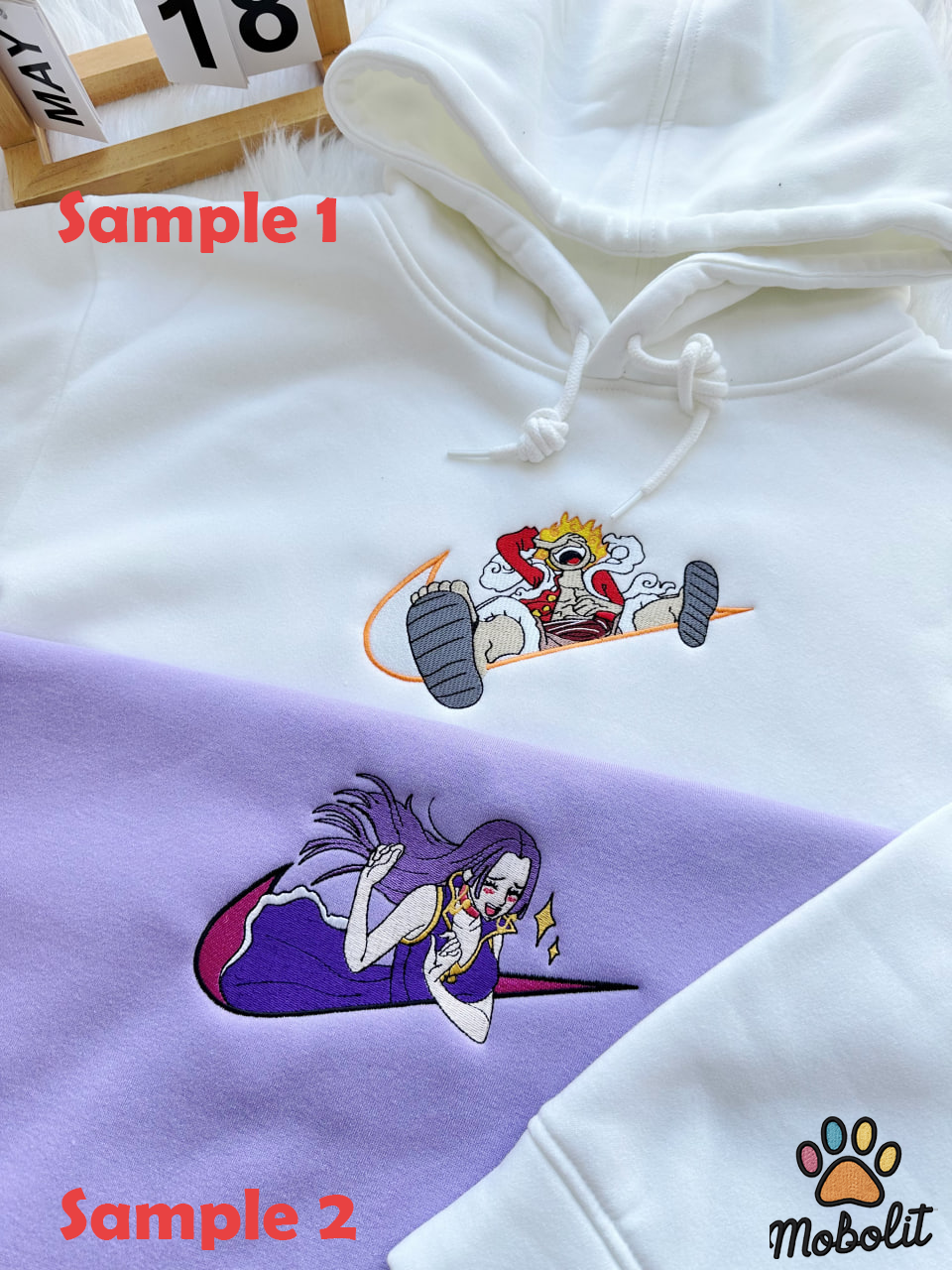 Onepice Luffy & Boa Hancock x NK1 Embroidered Sweatshirt/Tshirt/Hoodie One Piece Fans Gift Anime Gift shirt