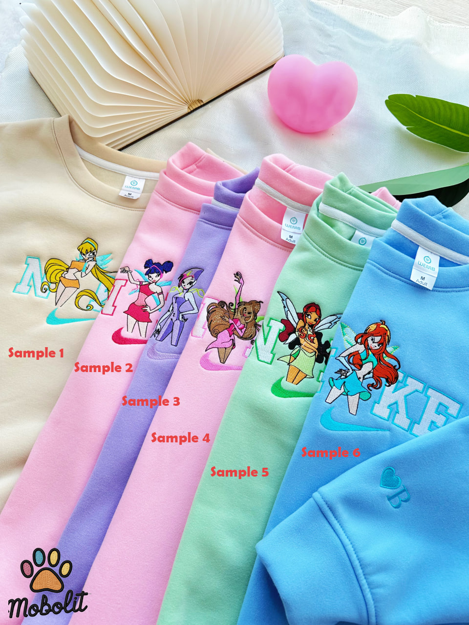 Winx Club x NK1 Embroidered Sweatshirt/Tshirt/Hoodie Gift for Musa Tecna Aisha Roxy Fans Shirt