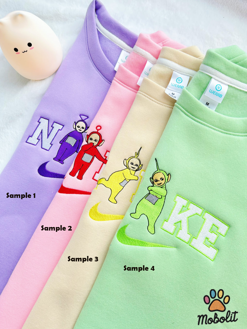 Teletubbies x NK1 Embroidered Sweatshirt/Tshirt/Hoodie Dipsy Po Tinky-Winky Laalaa Embroidered Shirt