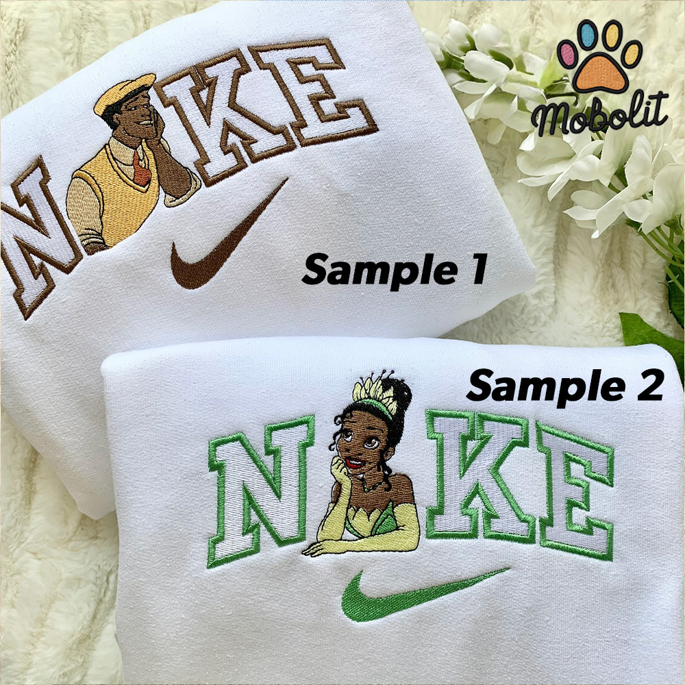 Frog Prince And Princess Tiana Embroidered Shirt, Matching Couple Shirt Gifts for Her