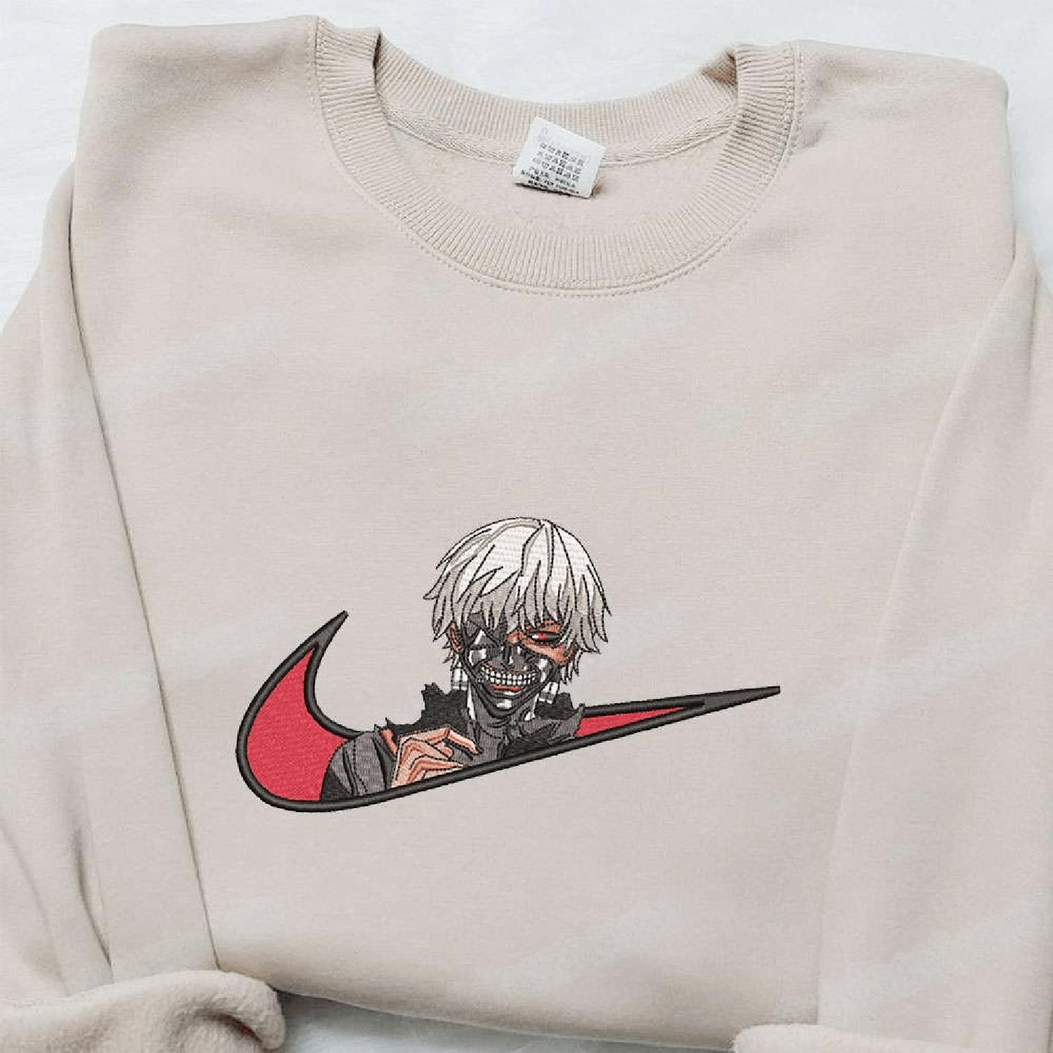 Ken Kaneki x  Swoosh Anime  Tokyo Ghoul  Hoodie Tshirt Embroidered Sweatshirt For Fan