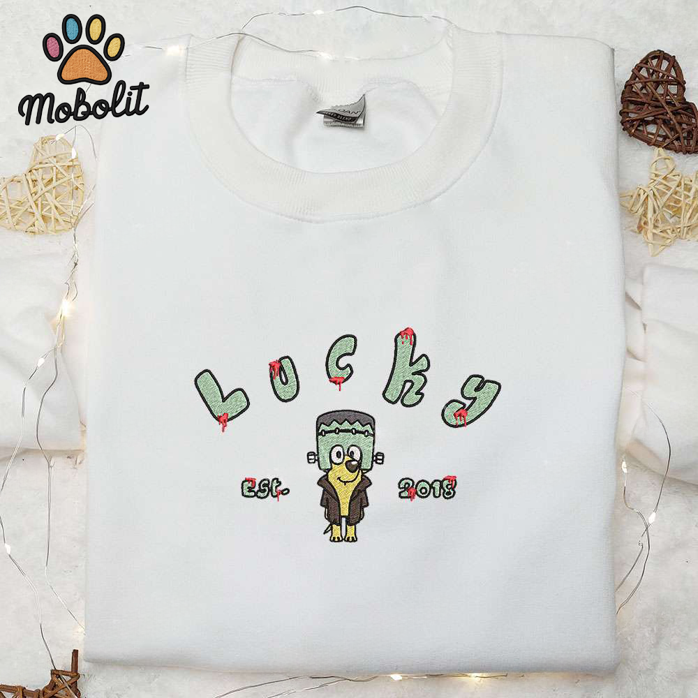 Bluey Lucky Est. 2018 Halloween, Halloween, Halloween Gifts for Family Cartoon Hoodie Tshirt Embroidered Sweatshirt For Fan