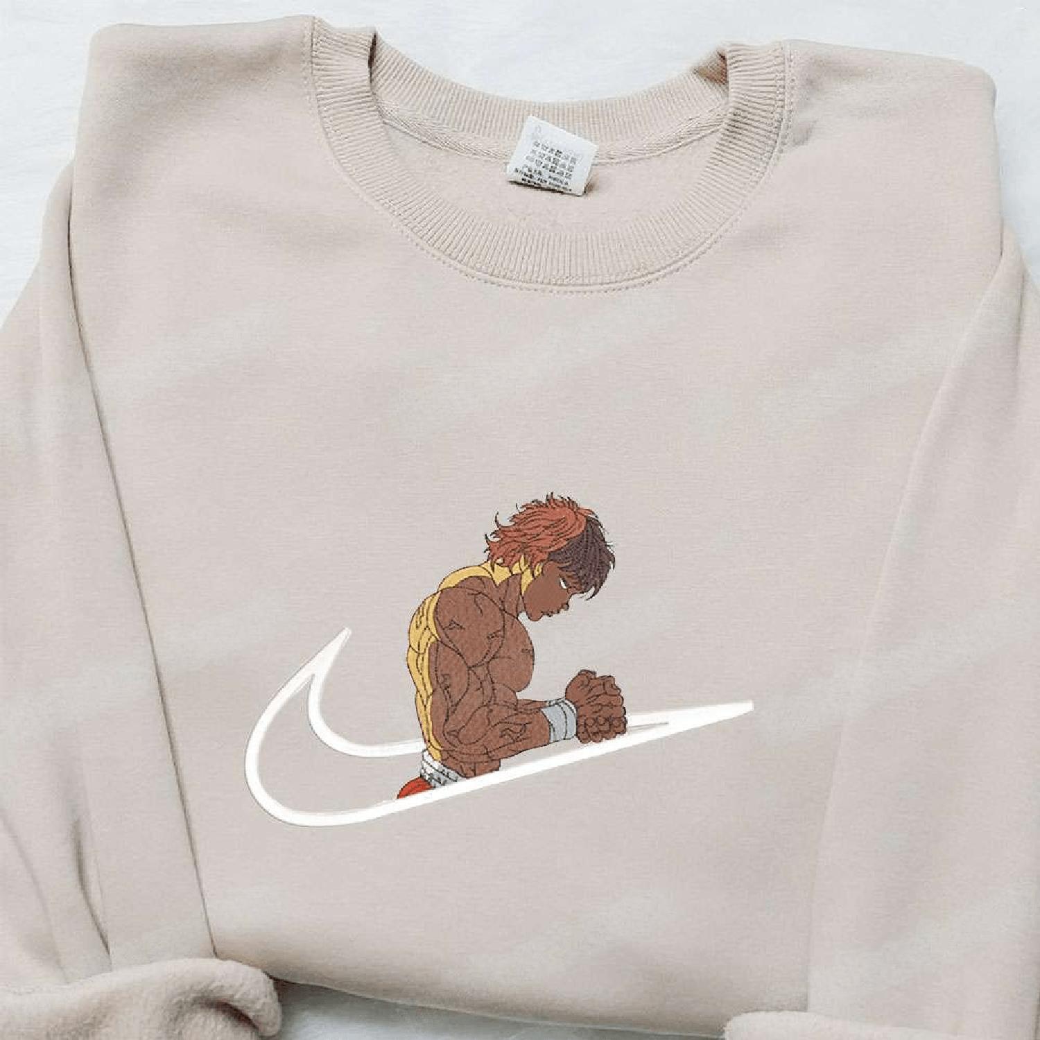 Baki Hanma  Swoosh Anime Baki the Grappler Hoodie Tshirt Embroidered Sweatshirt For Fan